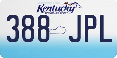 KY license plate 388JPL