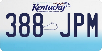 KY license plate 388JPM