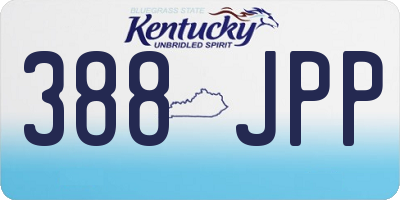 KY license plate 388JPP