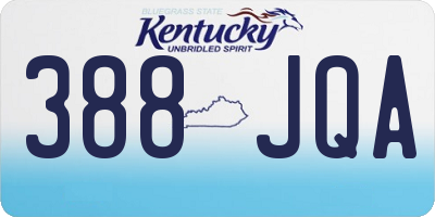 KY license plate 388JQA