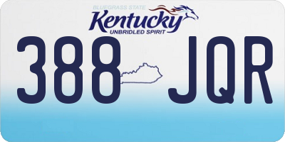 KY license plate 388JQR