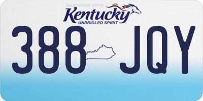KY license plate 388JQY