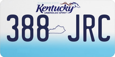 KY license plate 388JRC
