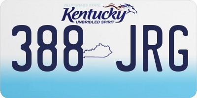 KY license plate 388JRG