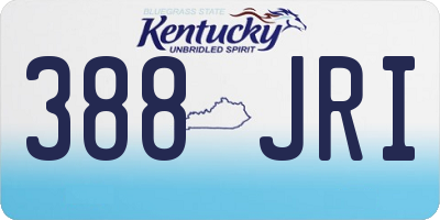 KY license plate 388JRI
