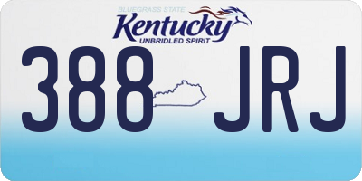 KY license plate 388JRJ