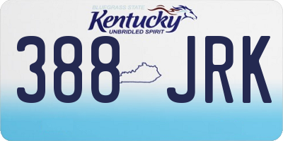 KY license plate 388JRK