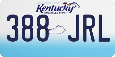 KY license plate 388JRL