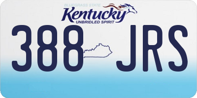 KY license plate 388JRS