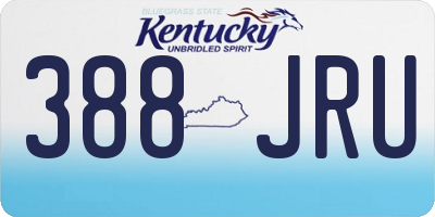 KY license plate 388JRU