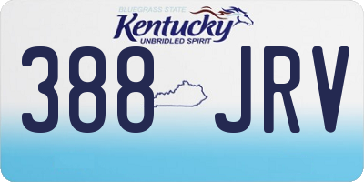 KY license plate 388JRV