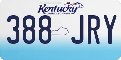 KY license plate 388JRY
