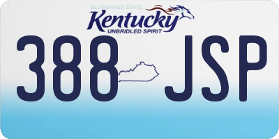 KY license plate 388JSP