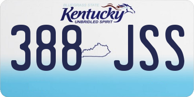 KY license plate 388JSS