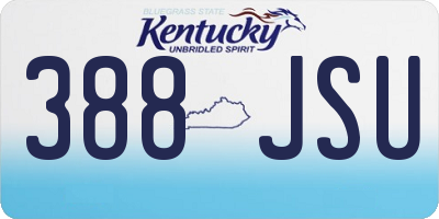 KY license plate 388JSU