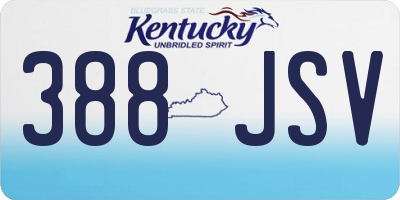 KY license plate 388JSV