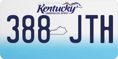 KY license plate 388JTH