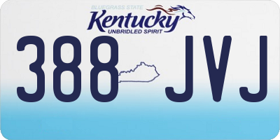 KY license plate 388JVJ