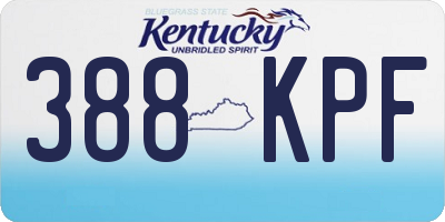 KY license plate 388KPF