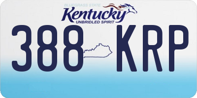 KY license plate 388KRP
