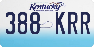 KY license plate 388KRR