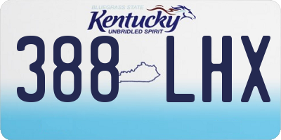 KY license plate 388LHX