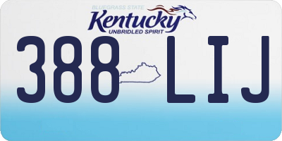 KY license plate 388LIJ