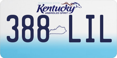 KY license plate 388LIL