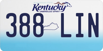 KY license plate 388LIN