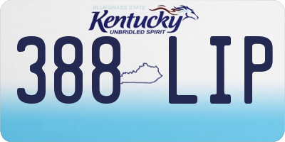 KY license plate 388LIP