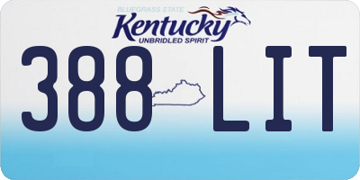 KY license plate 388LIT