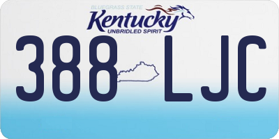 KY license plate 388LJC