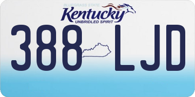 KY license plate 388LJD