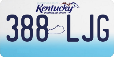 KY license plate 388LJG