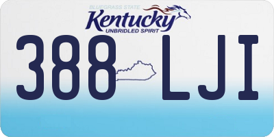 KY license plate 388LJI