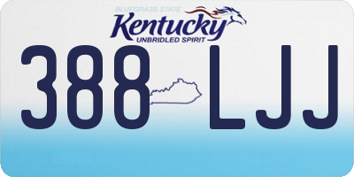 KY license plate 388LJJ