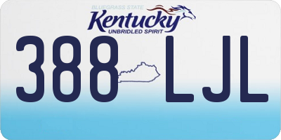 KY license plate 388LJL