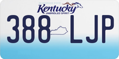KY license plate 388LJP