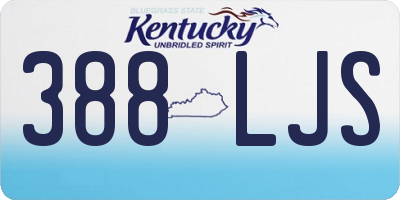 KY license plate 388LJS