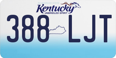 KY license plate 388LJT