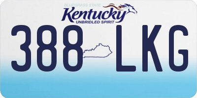 KY license plate 388LKG