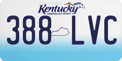 KY license plate 388LVC