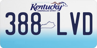 KY license plate 388LVD