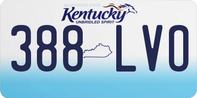 KY license plate 388LVO