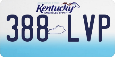 KY license plate 388LVP