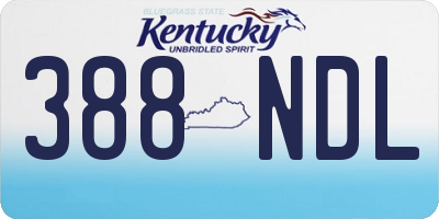 KY license plate 388NDL