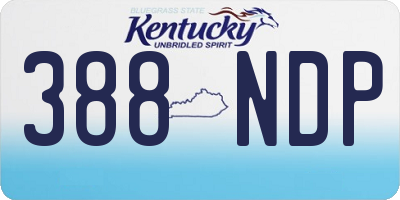 KY license plate 388NDP