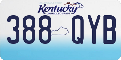 KY license plate 388QYB