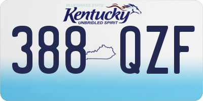 KY license plate 388QZF