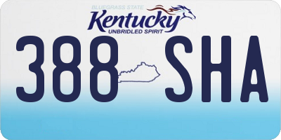 KY license plate 388SHA